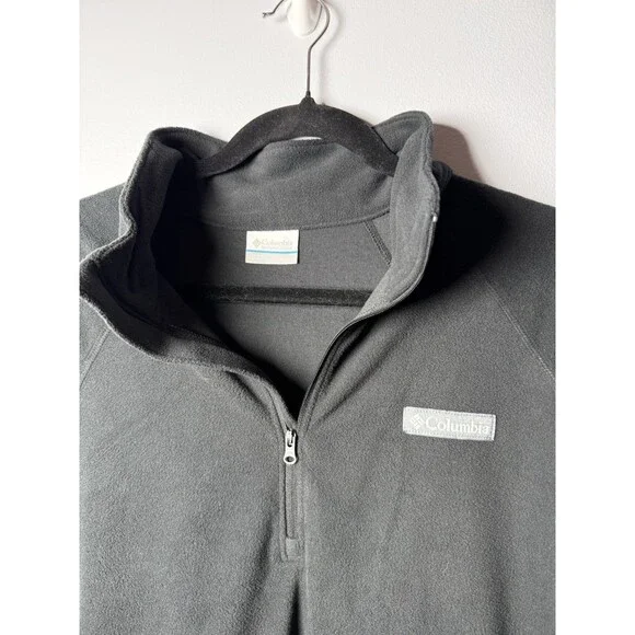 Columbia Life Point 1/4 Zip Fleece Men’s Black/Charcoal  Size Large NEW - Picture 3 of 9
